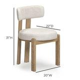 Odessa Cream Performance Fabric Dining Chair
