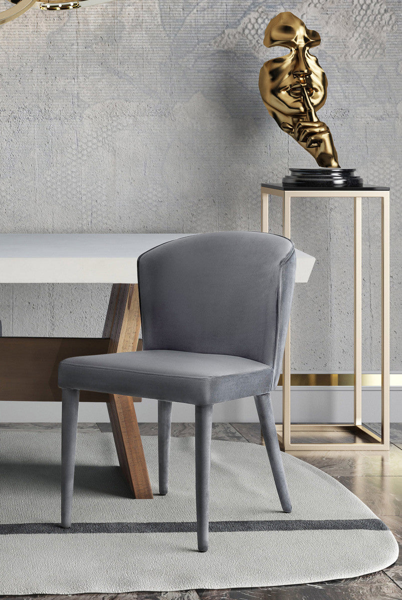 Metropolitan Grey Velvet Chair