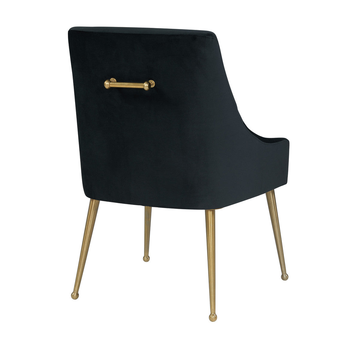 Beatrix Black Velvet Side Chair