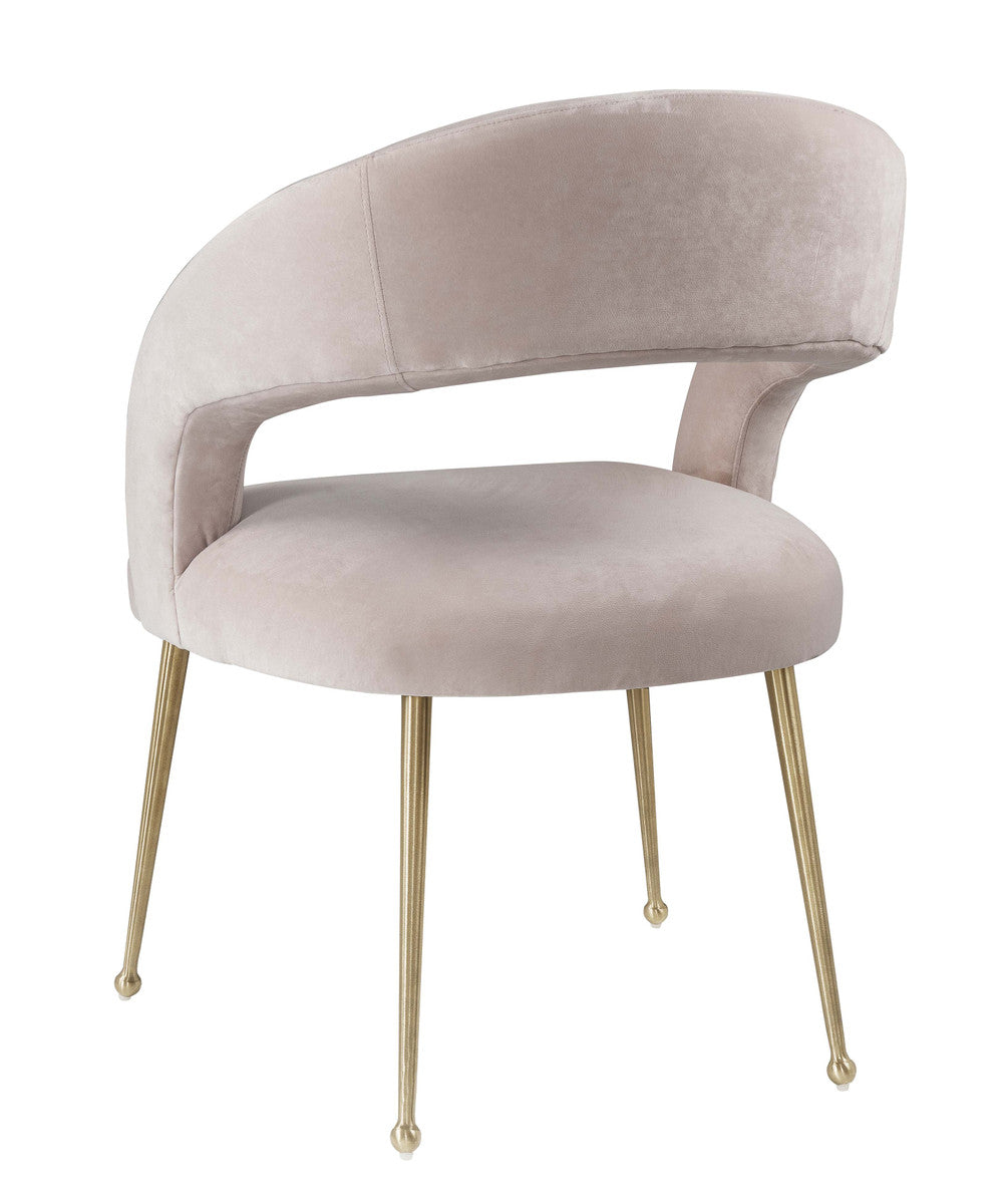 Rocco Blush Velvet Dining Chair