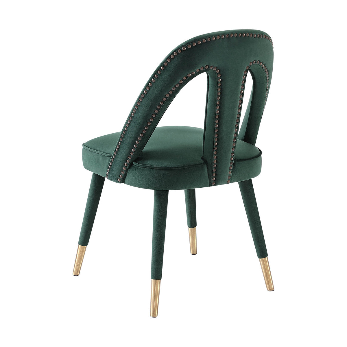 Petra Forest Green Velvet Side Chair