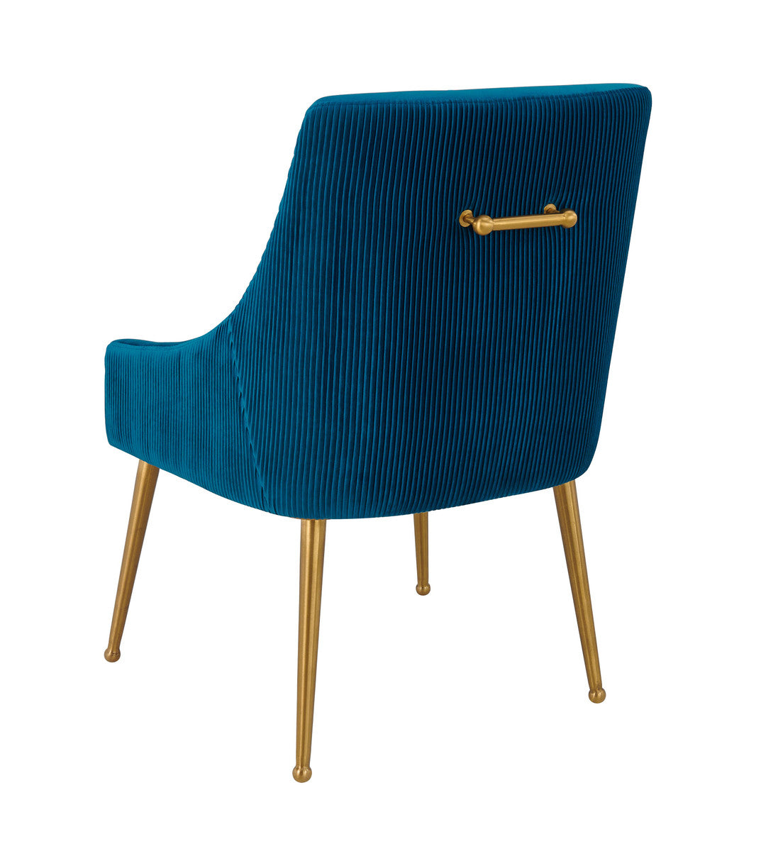 Beatrix Pleated Navy Velvet Side Chair