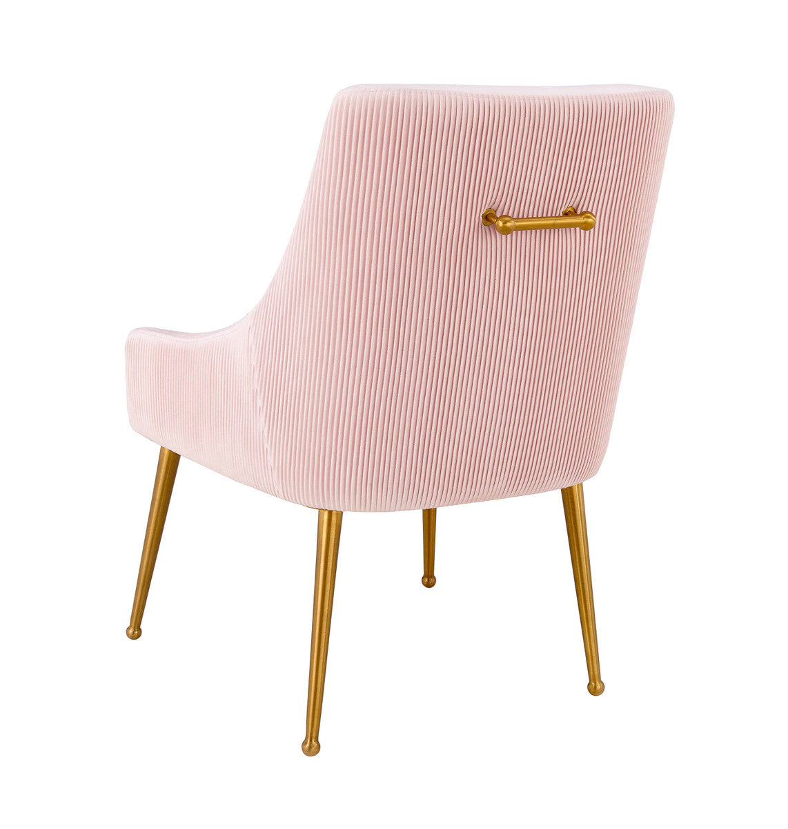 Beatrix Pleated Blush Velvet Side Chair