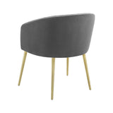 Arya Performance Velvet Grey Dining Chair