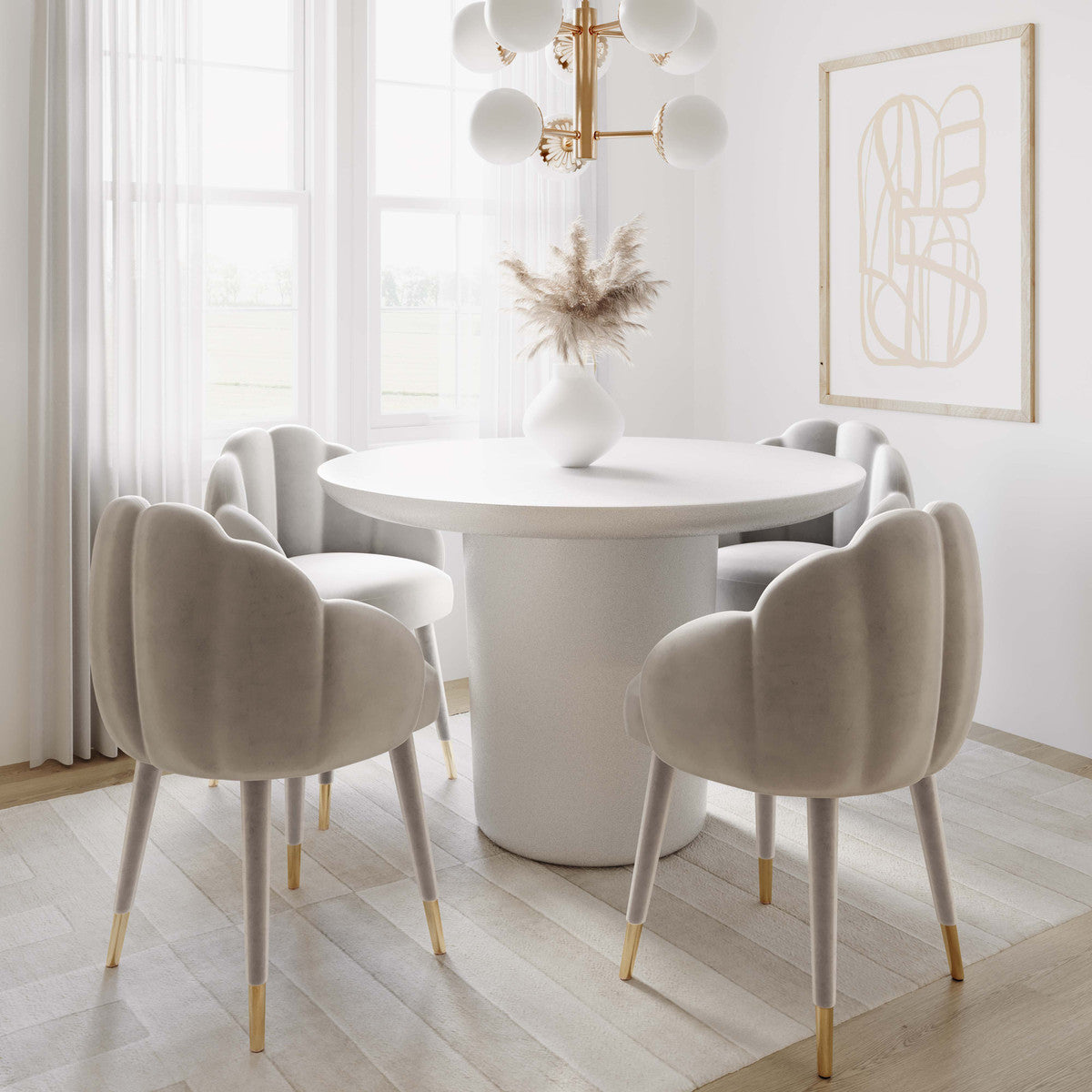 Betty Grey Velvet Dining Chair