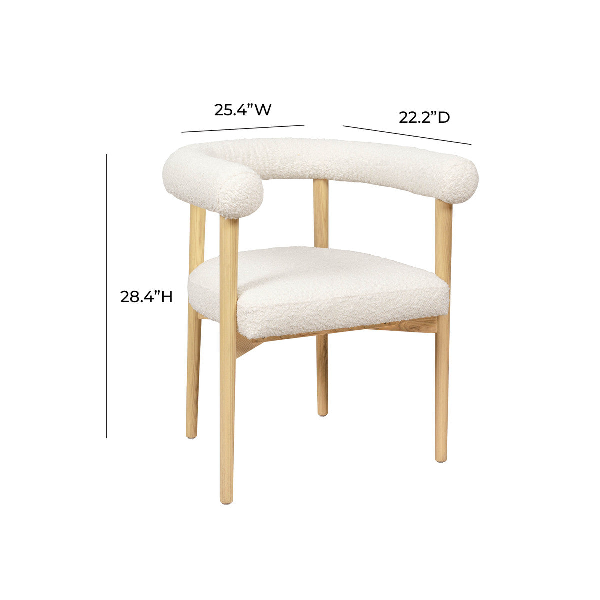 Spara Cream Boucle Dining Chair