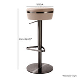 Astro Cafe Au Lait Woven Vegan Leather Adjustable Stool