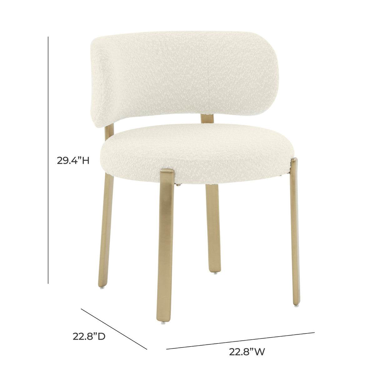 Margaret Cream Boucle Dining Chair