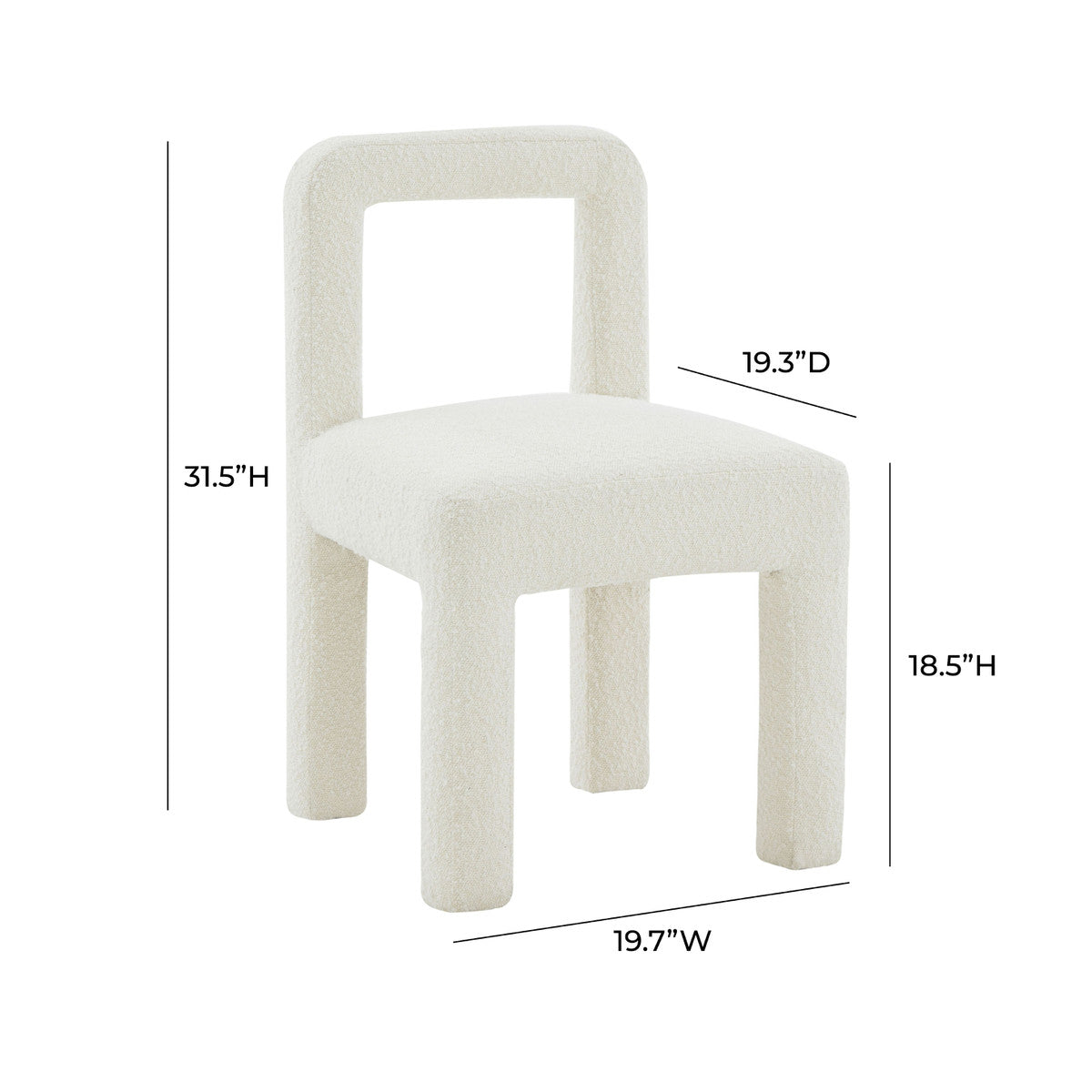 Hazel Cream Boucle Dining Chair