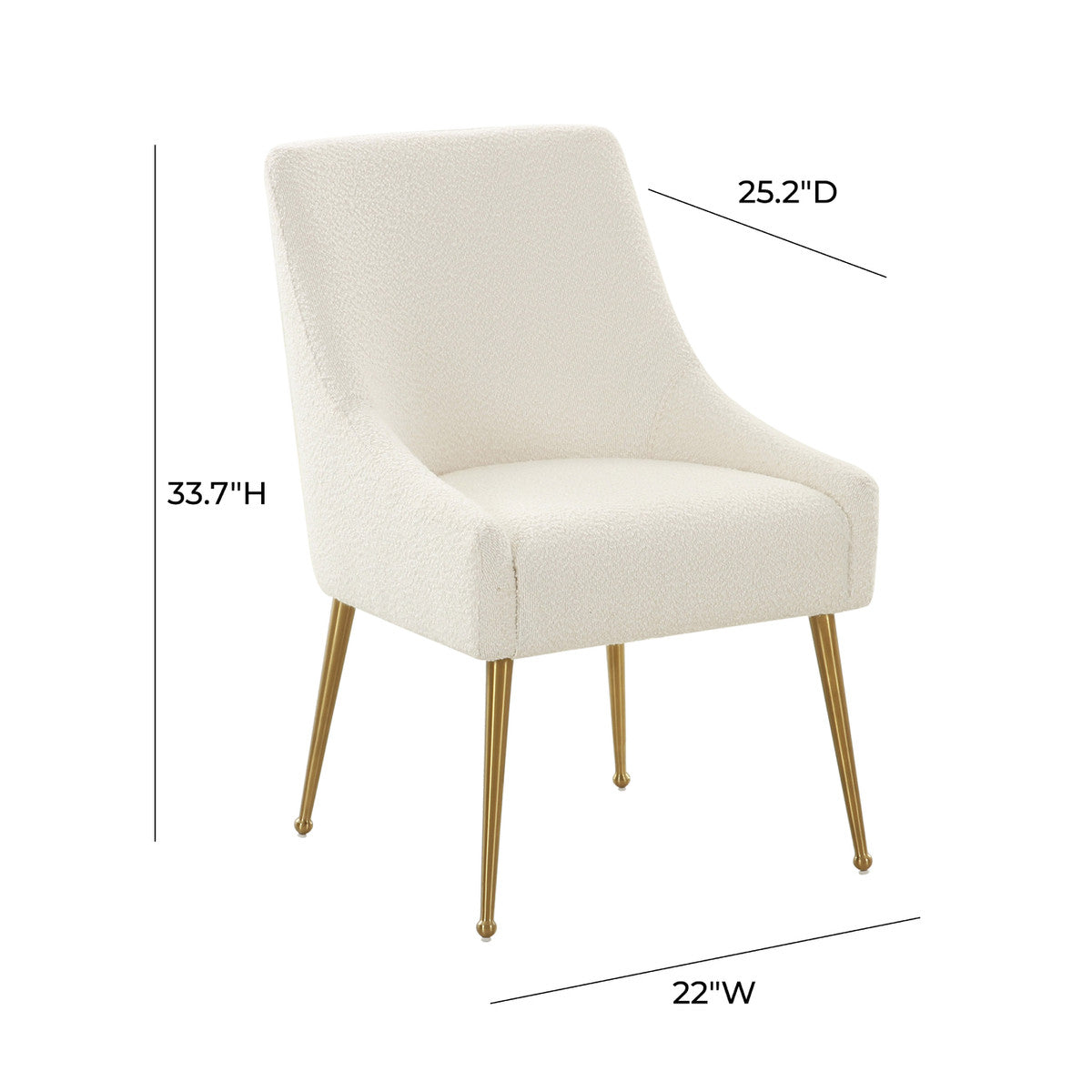 Beatrix Cream Boucle Side Chair