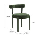 Margaret Performance Chenille Bolster Back Dining Chair