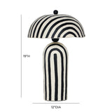 Maiori Striped Papier Mache Table Lamp