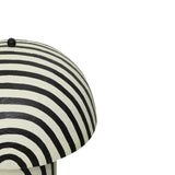 Maiori Black Striped Papier Mache Floor Lamp