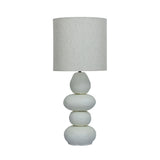 Pebble Cream Papier Mache Table Lamp