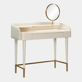 Penelope 45" Vegan Leather Wrapped Vanity Desk With Drawer