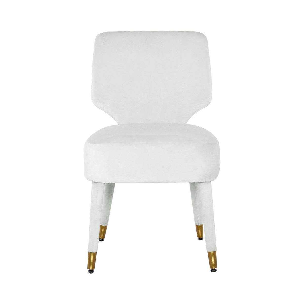 Athena Light Grey Velvet Dining Chair