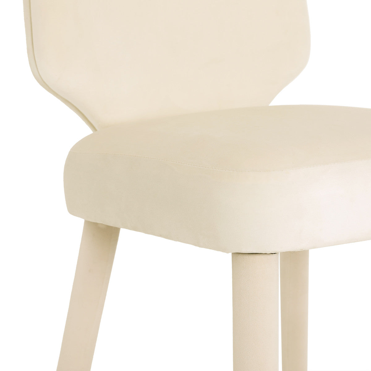 Athena Cream Velvet Counter Stool