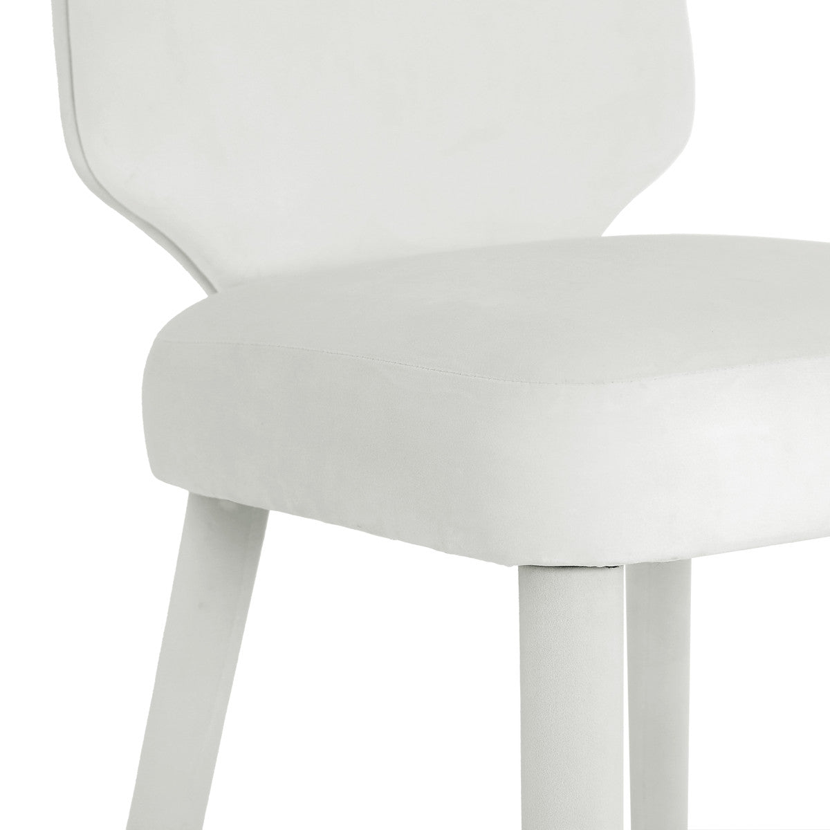 Athena Light Grey Velvet Bar Stool