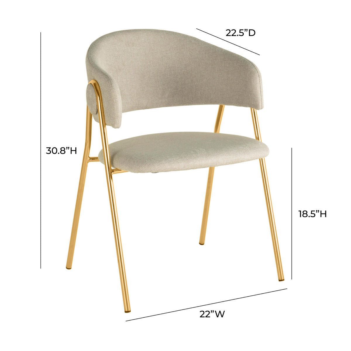 Lara Cream Dining Chair