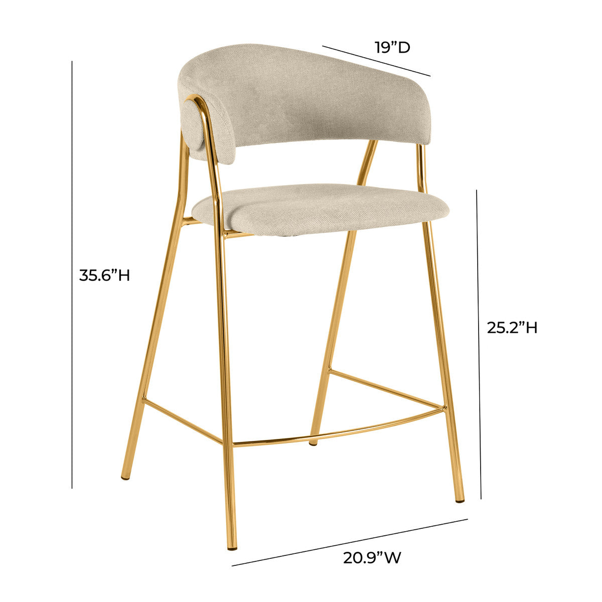 Lara Cream Counter Stool