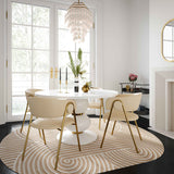Lara Cream Vegan Leather Dining Chair