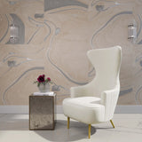 Julia Performance Velvet Channel Tufted Wingback Accent Chair