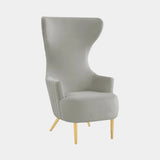 Julia Performance Velvet Channel Tufted Wingback Accent Chair