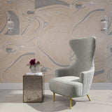 Julia Performance Velvet Channel Tufted Wingback Accent Chair
