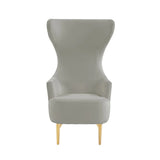 Julia Performance Velvet Channel Tufted Wingback Accent Chair