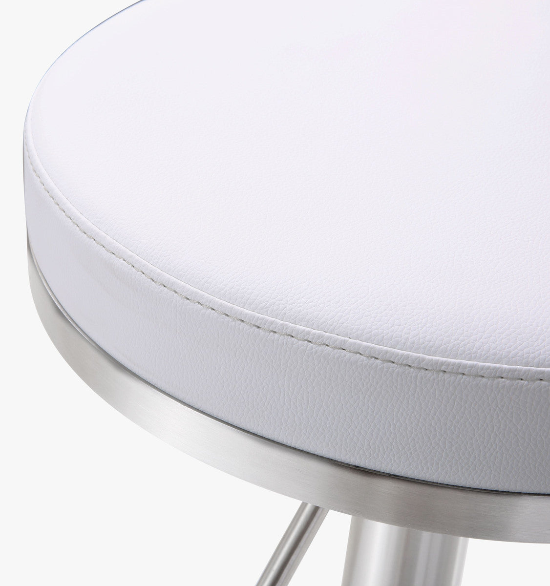 Fano White Steel Adjustable Barstool