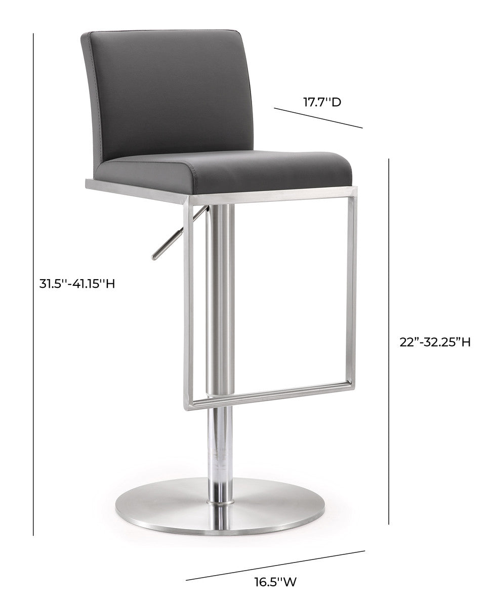 Amalfi Grey Steel Adjustable Barstool