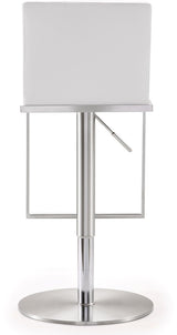 Amalfi White Steel Adjustable Barstool