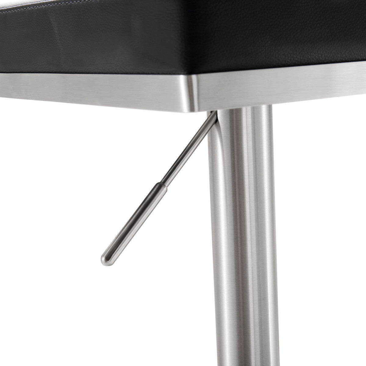 Bari Black Steel Adjustable Barstool