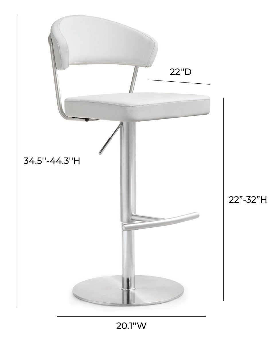 Cosmo White Steel Barstool