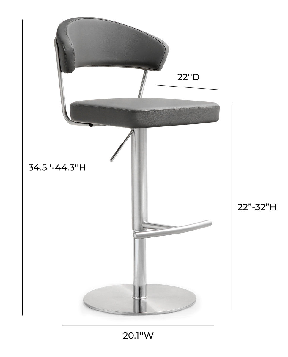 Cosmo Grey Steel Barstool