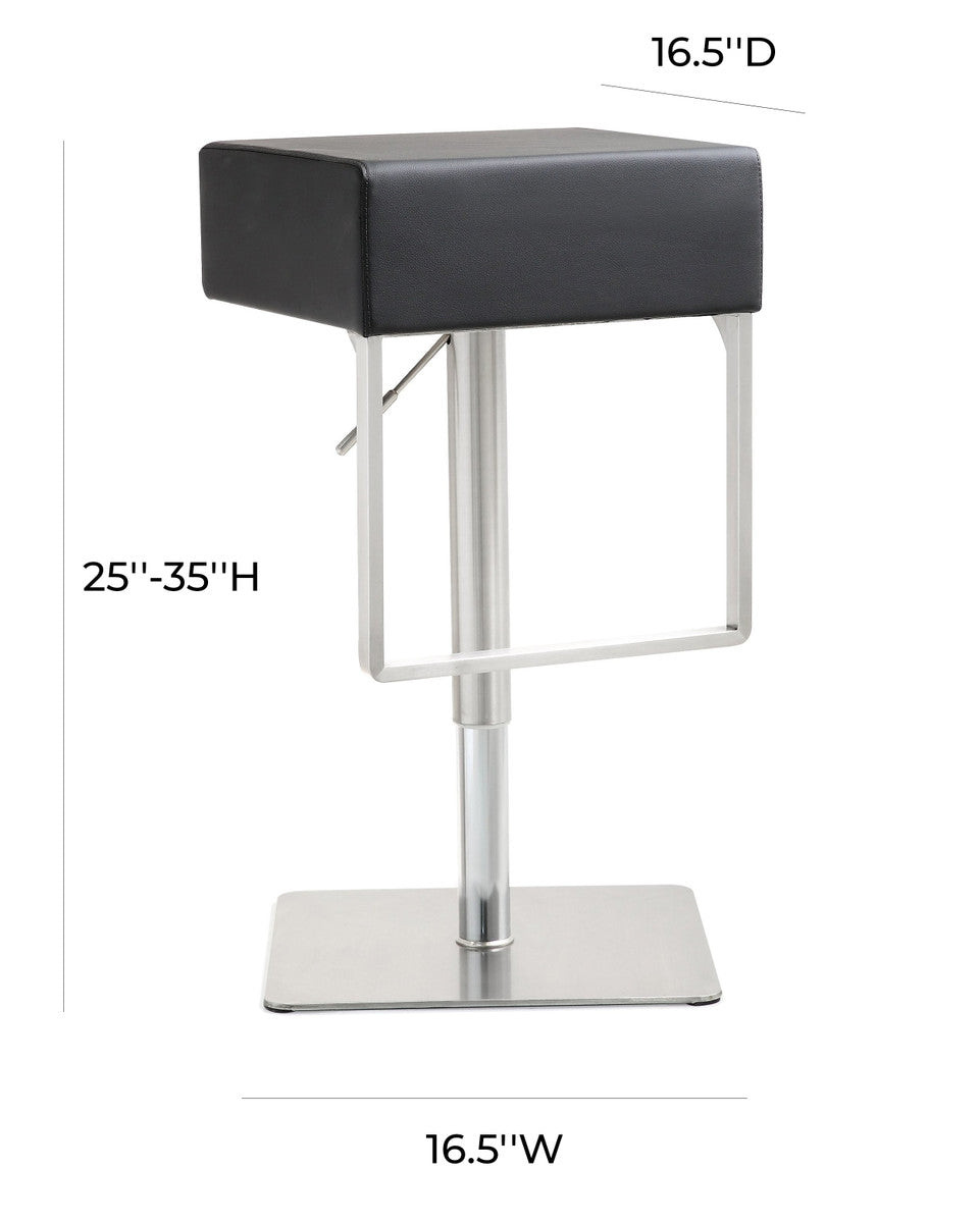 Seville Black Adjustable Barstool