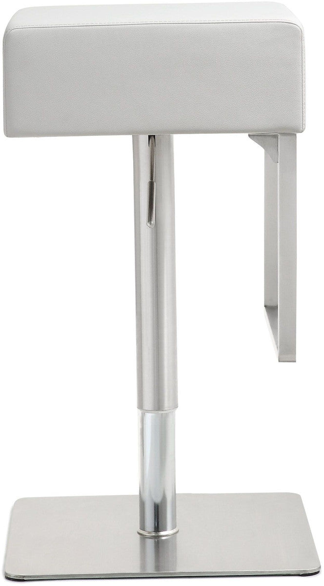 Seville White Adjustable Barstool