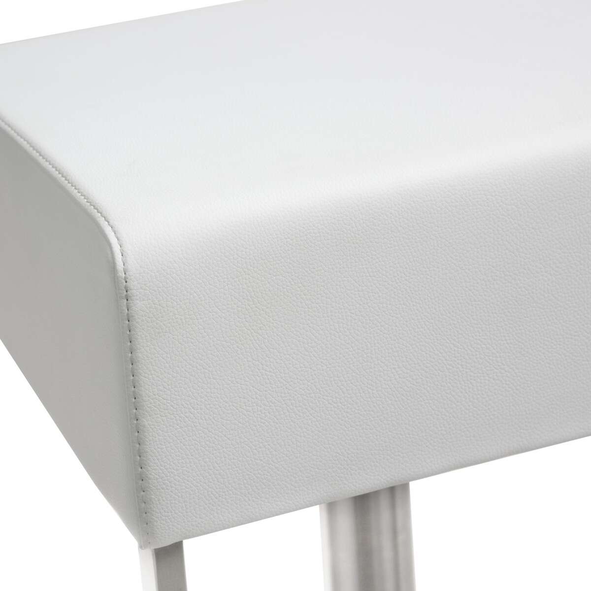 Seville White Adjustable Barstool