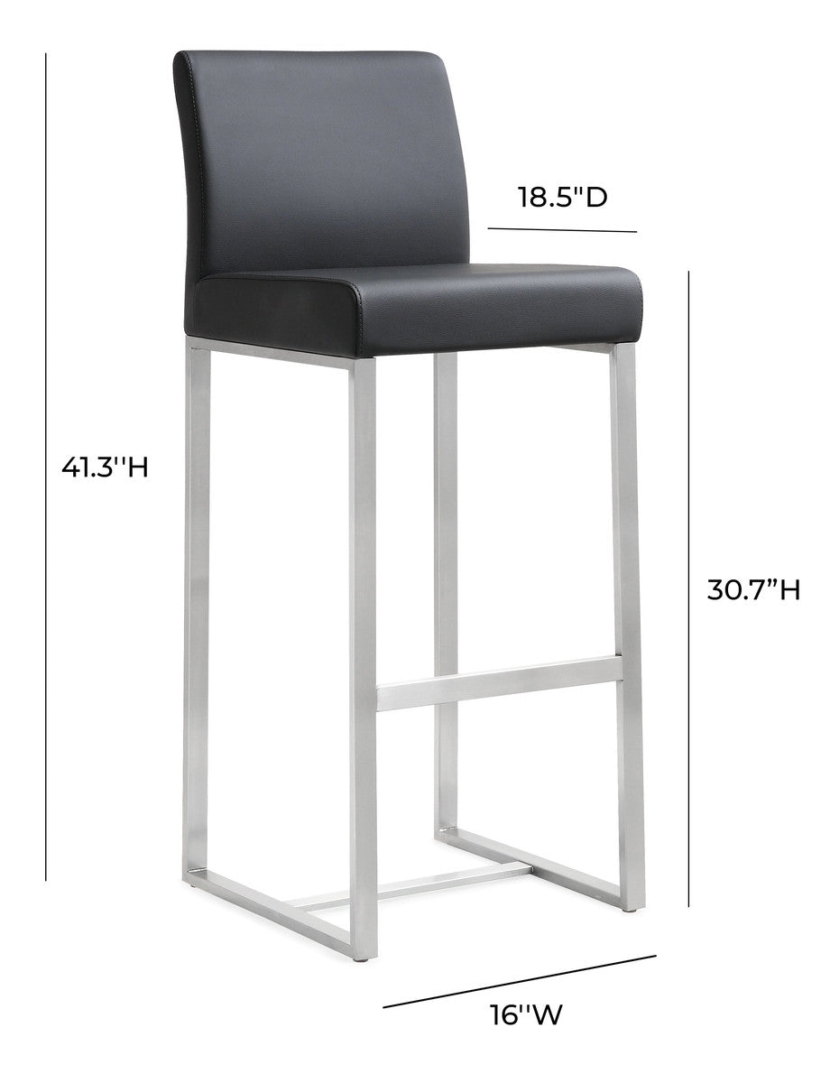 Denmark Black Steel Barstool