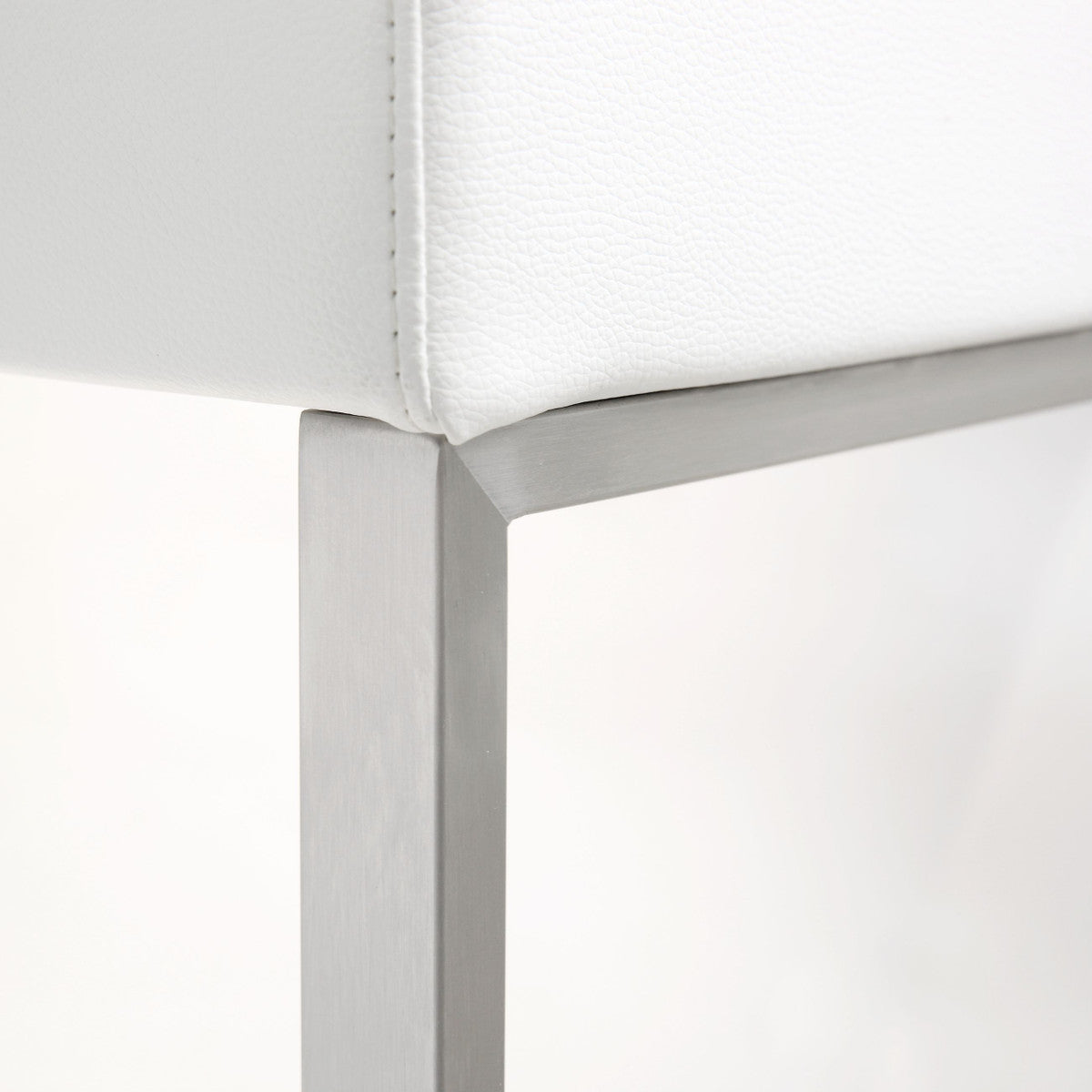 Denmark White Steel Barstool