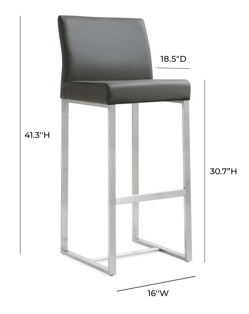 Denmark Grey Steel Barstool