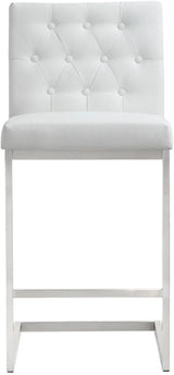 Helsinki White Performance Vegan Leather Stool - Set of 2