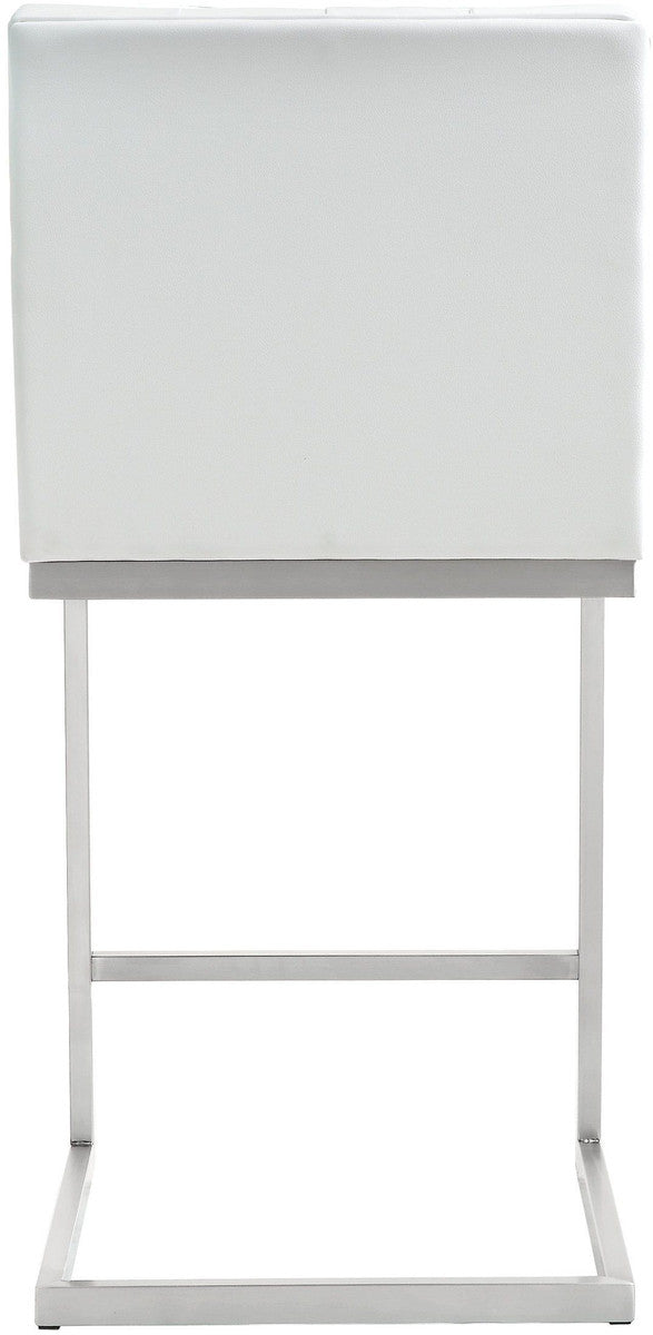 Helsinki White Stainless Steel Counter Stool