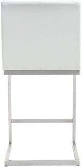 Helsinki White Stainless Steel Counter Stool