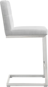 Helsinki White Performance Vegan Leather Stool - Set of 2