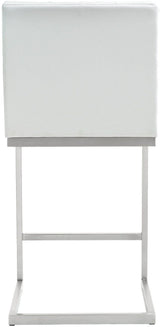 Helsinki White Performance Vegan Leather Stool - Set of 2