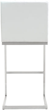 Helsinki White Stainless Steel Barstool