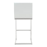 Helsinki White Performance Vegan Leather Stool - Set of 2