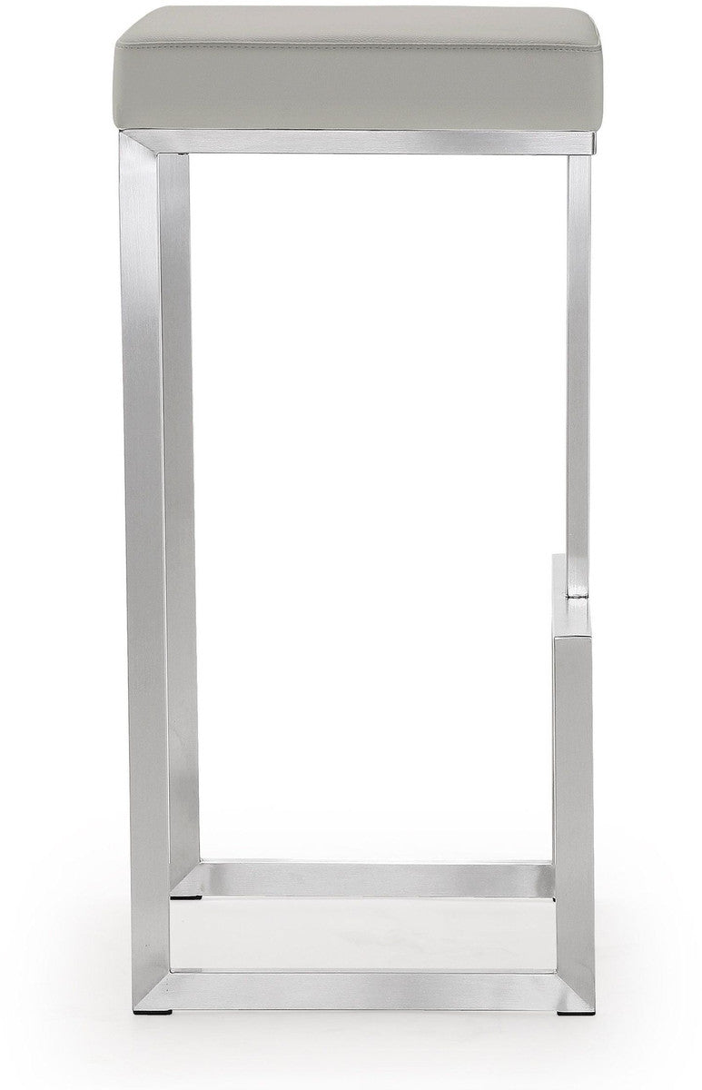 Ferrara Light Grey Steel Barstool