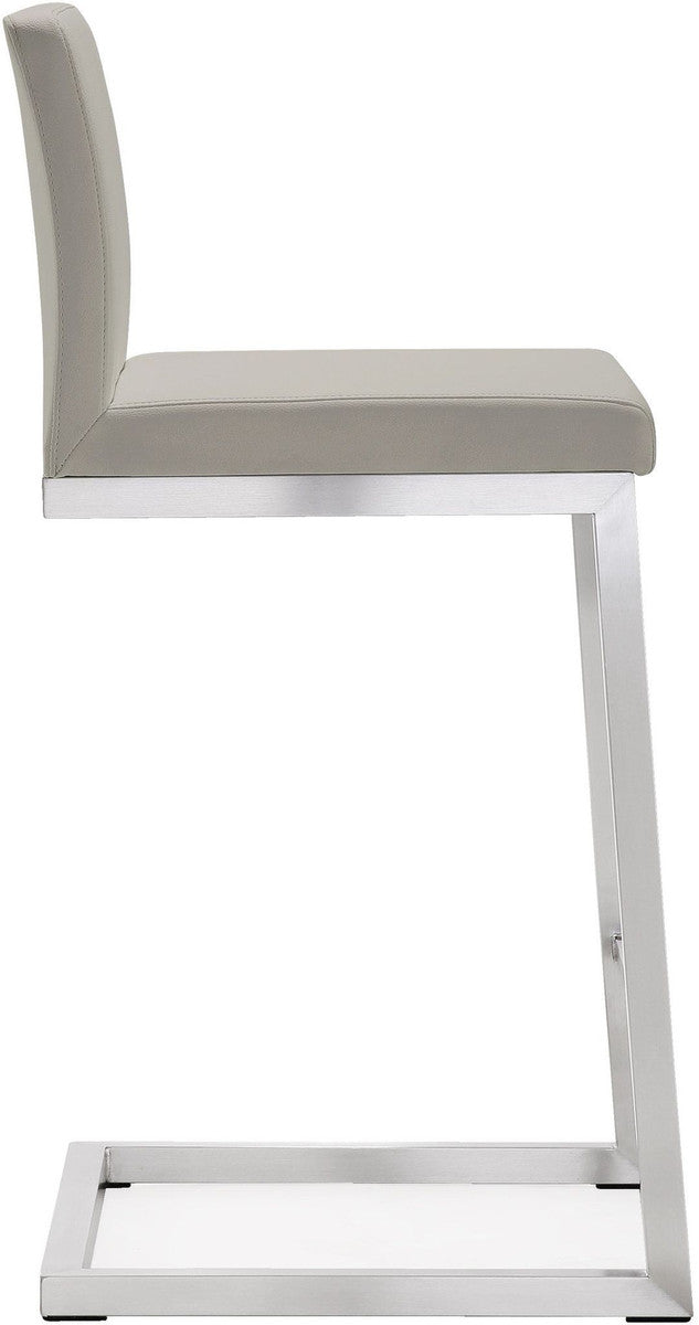 Parma Light Grey Stainless Steel Counter Stool